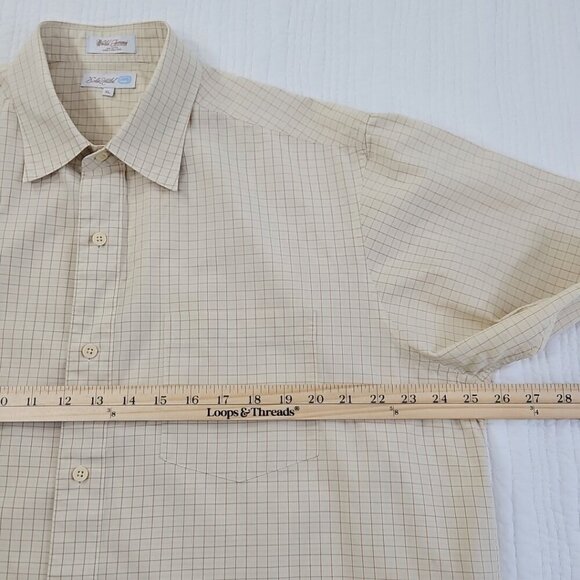 World Famous Rino Brand Eck Unltd Short Sleeve Shirt Men's XL Brown Check EUC LN - Picture 9 of 14